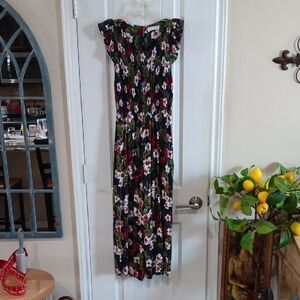 Mustard Seed Olive and Pink Floral Dress